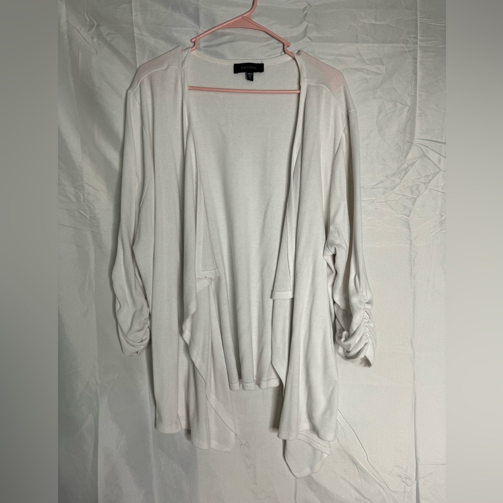 White 3x cardigan